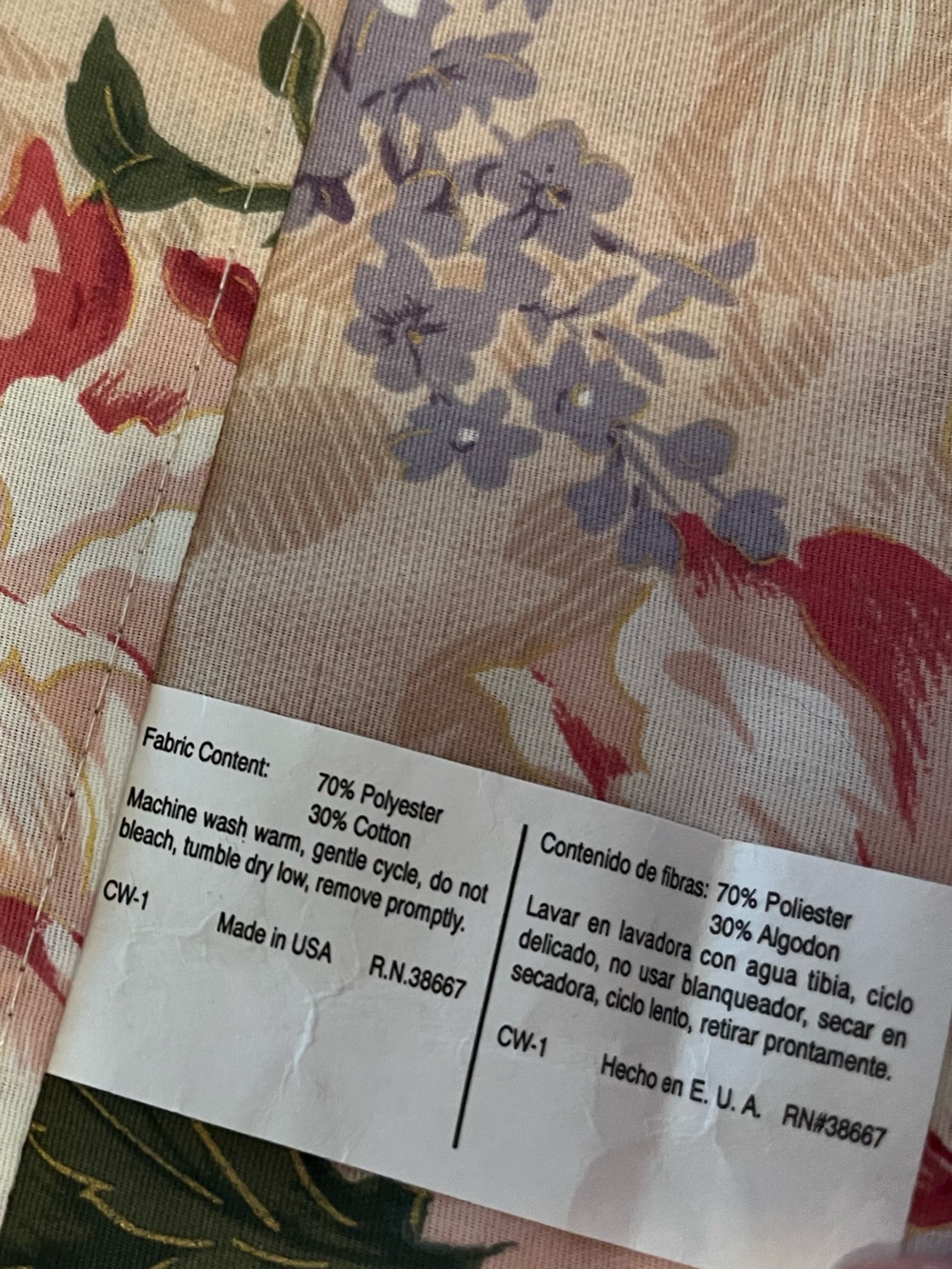 Vintage Floral Valance 80”/ 16” - Picture 13 of 16
